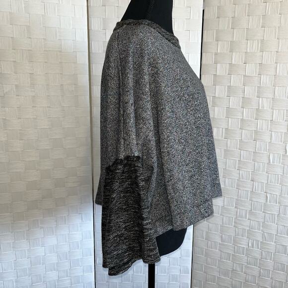 THML Women’s Bell Sleeve Sweater Size Small Metallic Sparkle Cropped Chic - Picture 3 of 14